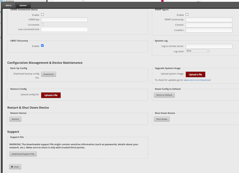 ERX configuration prompt