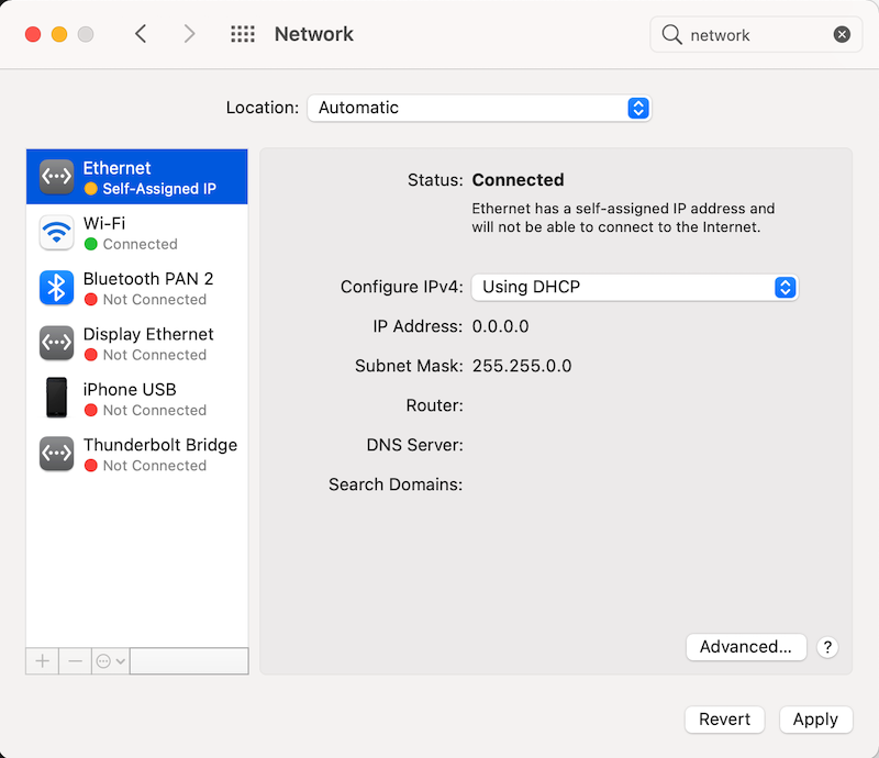 Mac Network Settings 1