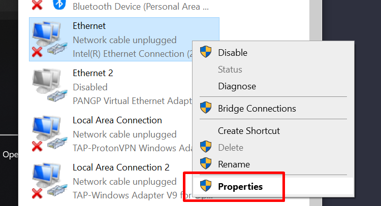 Setting a static IP address on Windows - Step 2