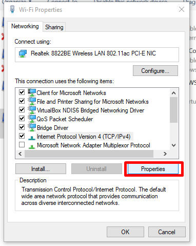 Setting a static IP address on Windows - Step 3