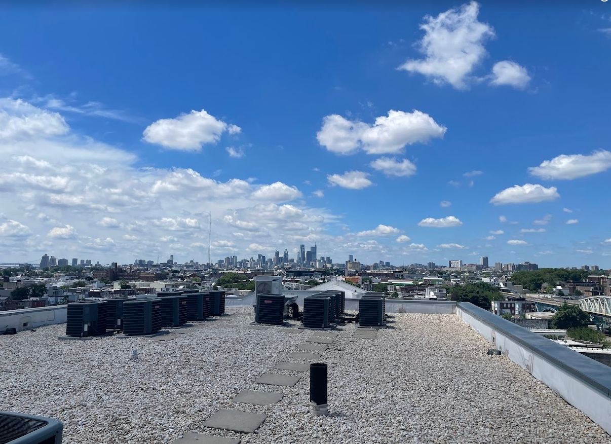 An ideal roof install location